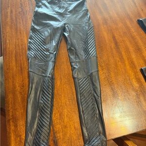 SPANX Black Faux Leather Leggings